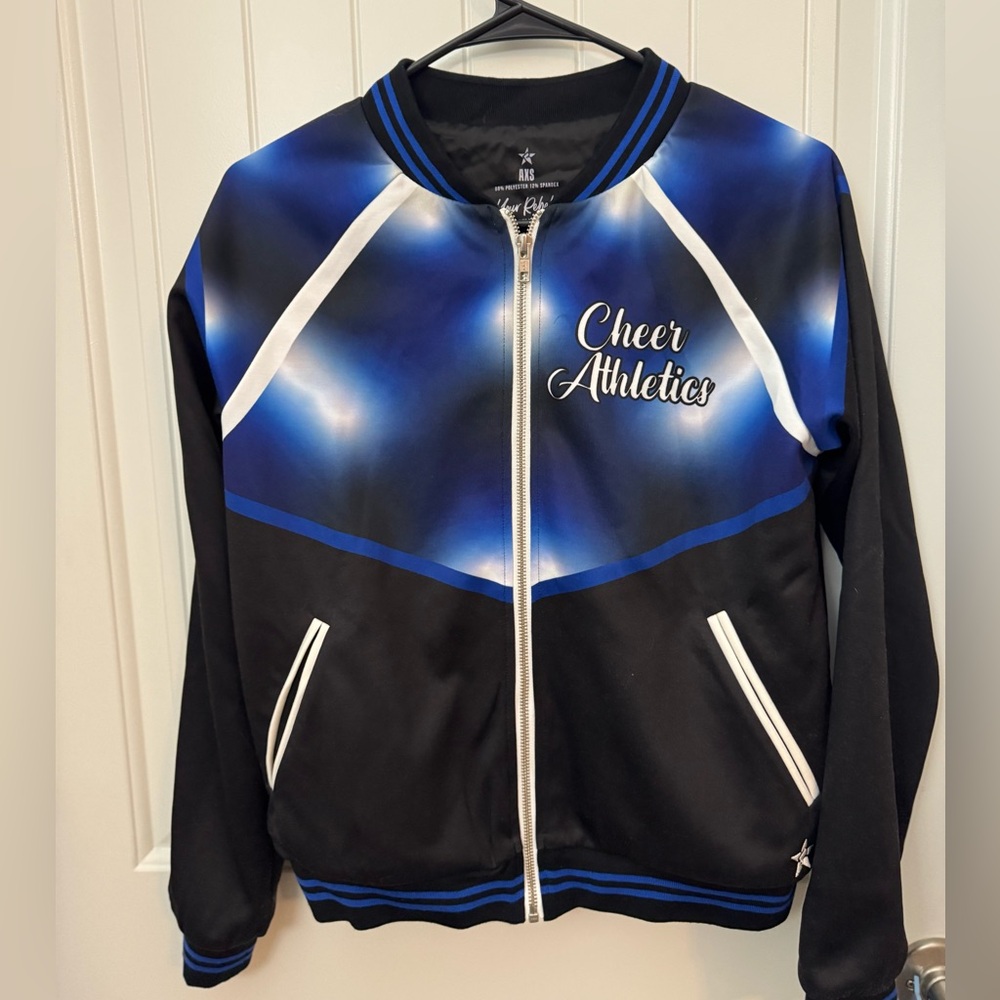 Women’s Cheer Athletics Blue and Black Jacket adult XS rebel athletics - D